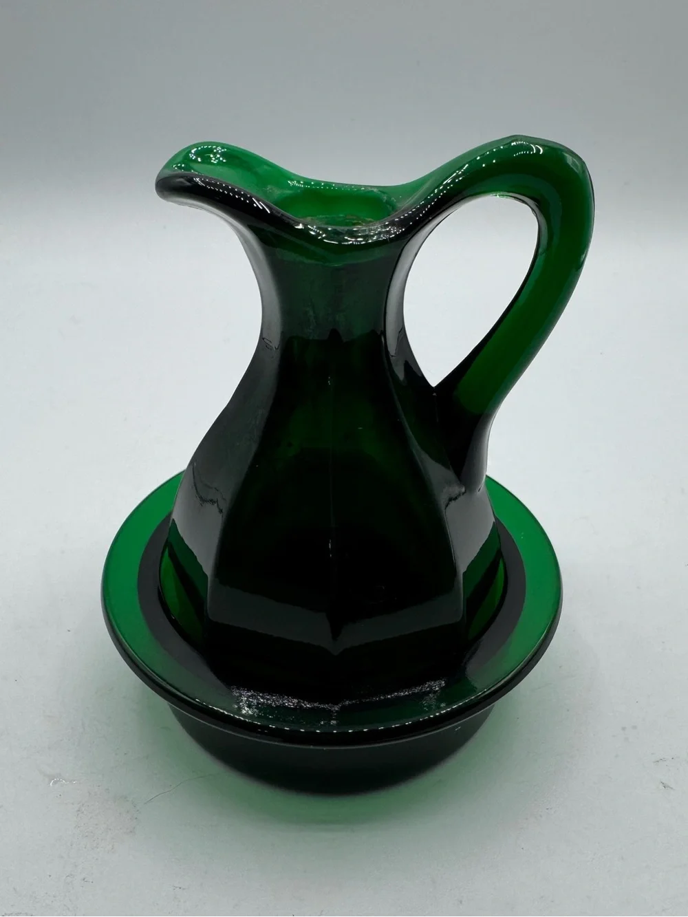 Vintage 1950s Paden City Emerald Dark Green ESTELLE CRUET no Stopper